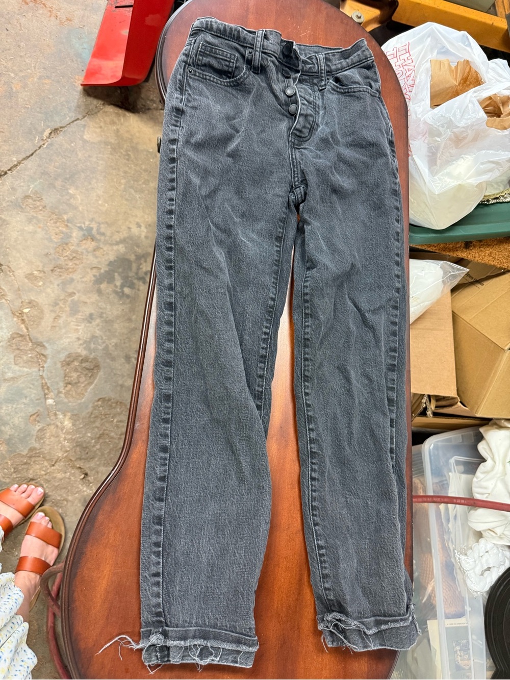 Universal Thread Washed Black Straight Leg Jeans